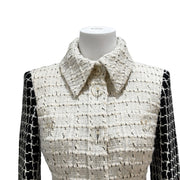 Chanel 17A Tweed Ivory and Black Jacket #34